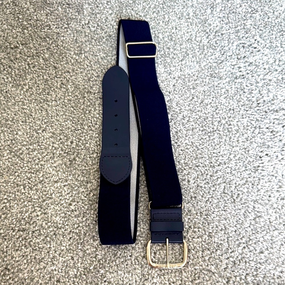 Navy blue baseball belt